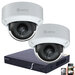 IP PoE 4MP netwerk UTP Safire Smart camerabewakingssysteem met 2 dome camera's.