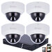 IP PoE 4MP Safire Smart camerabewakingssysteem met 4 dome camera's inclusief microfoon.
