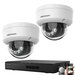 IP Hikvision PoE 8MP camerabewaking Set met 2 dome camera's, nvr inclusief 1TB.