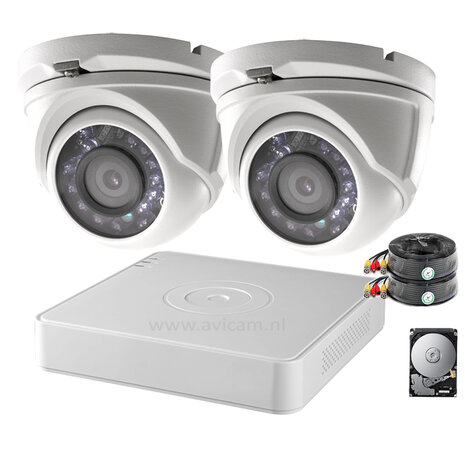 Complete 1080P FULL HD camerabewaking incl. 1 sterke aluminium camera, dvr en gratis app.