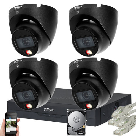 NVR4104HS-P-4KS3 / 6MP-2.8mm-Turret-Black / 4