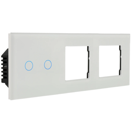 A-SMARTHOME Drievoudige Lichtschakelaar Set - Modern Schakelmateriaal Wit