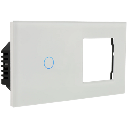 A-SMARTHOME Dubbel Paneel met Lichtschakelaar en Voedingspunt - Smart Home