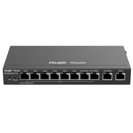 Ruijie Reyee RG-EG210G-P V3 PoE Router - 10 Poorten &amp; Cloud Controller
