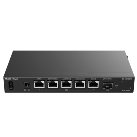 Ruijie Reyee RG-EG406XS Cloud Router - 5 Poorten 2.5G &amp; 10G SFP+