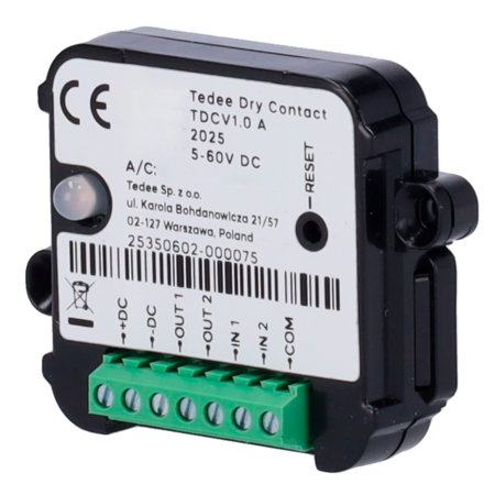 Tedee I/O Module - Ingang- en uitgangsmodule voor Tedee PRO en GO2