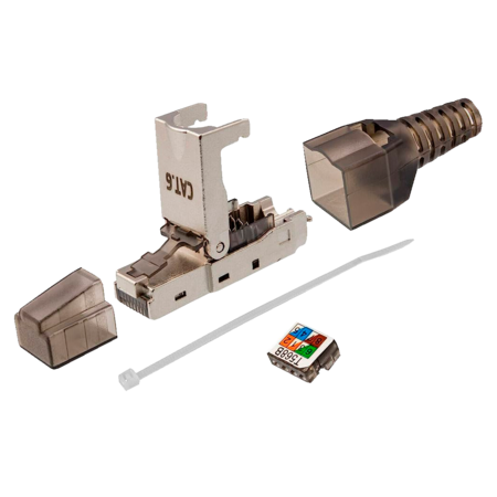CON300-FTP6-TL RJ45 Cat6 Connector - Toolless Metalen Netwerkstekker