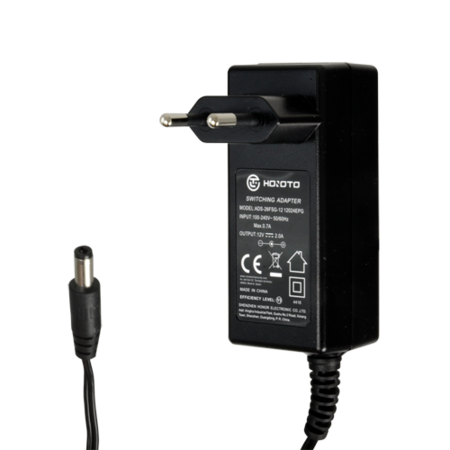 Voedingsadapter 12V 2A 24W &ndash; 5.5x2.1mm DC Stekker voor CCTV en LED &ndash; EU Plug