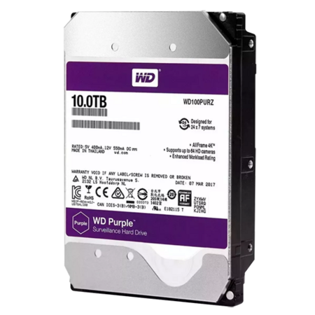 WD Purple Pro WD102PURP Interne Harde Schijf 10TB - 3.5 inch SATA voor Surveillance
