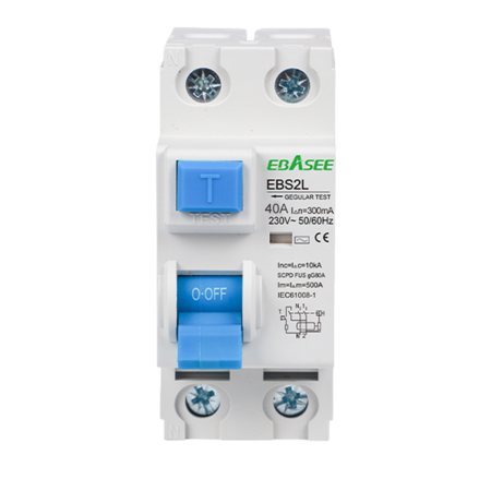 Interruptor diferencial - Corriente nominal 40A - 2 polos (instalaciones monof&aacute;sicas) - Sensibilidad 300mA - Tipo de disparo A