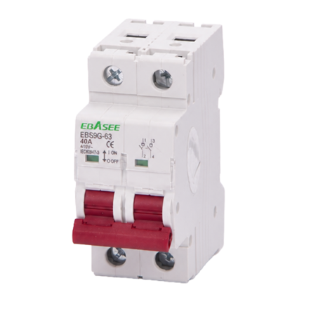 Ebasee Lastscheider EBS9G-2P-40A - 2-polig voor DIN-rail montage