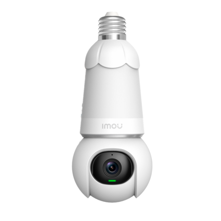 Imou Wifi bewakingscamera IPC-S6DP-3M0WEB-E27-IMOU met E27 aansluiting, PT, mic en luidspreker.