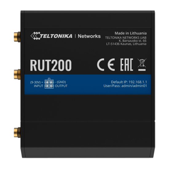 Teltonika RUT200 Industri&euml;le 4G LTE Router - 150 Mbps Wifi Hotspot