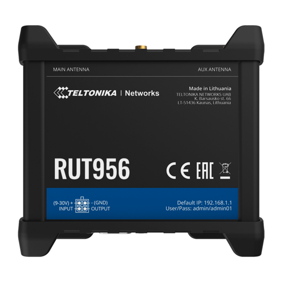 Teltonika RUT956 Industri&euml;le 4G LTE Router - Dual SIM, GPS &amp; RS232/RS485