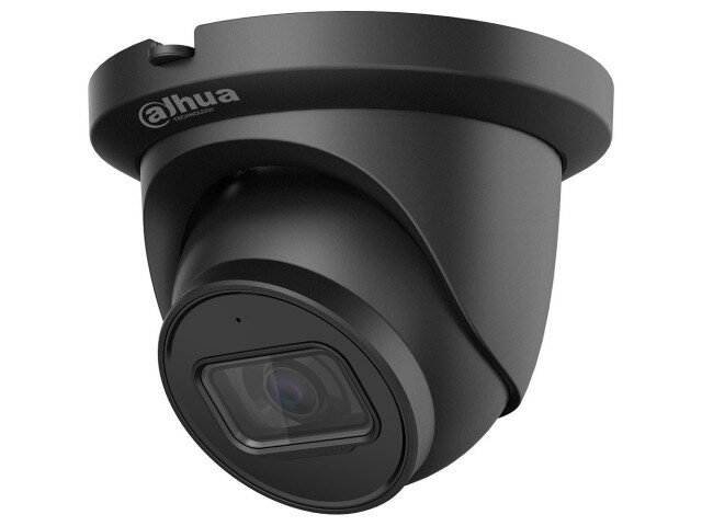 Dahua IPC-HDW2441TM-S-BLACK 4MP Starlight PoE Turret IP Camera Zwart