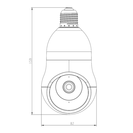 Nivian NVS-IPC-BULB1 E27 Fitting WiFi Camera - 3MP 2K IP-Bewakingscamera