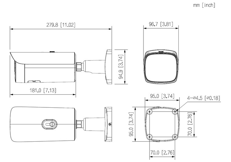 Dahua IPC-HFW5859E1P-ZE-IL-27135 8MP IP Bullet Camera 60m Nachtzicht
