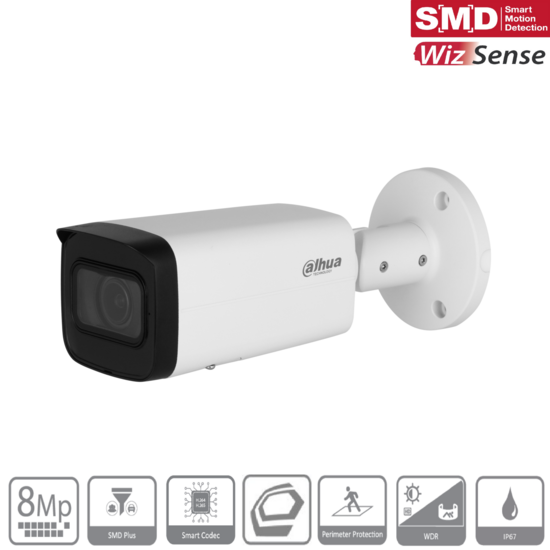 Dahua IPC-HFW2841TP-ZS 8MP IP Bullet Camera met gemotoriseerde lens