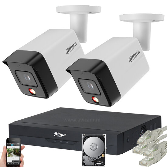 Dahua IP PoE Camera Set 6MP - Smart Dual Light Bewakingscamera voor Buiten