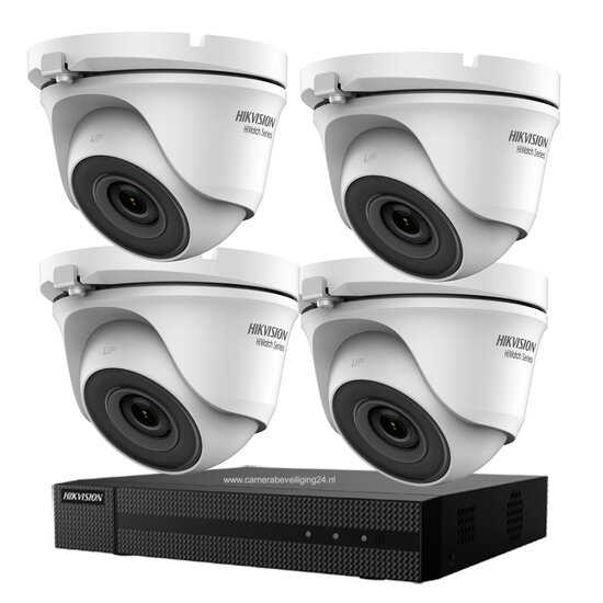 Hikvision 5MP Camera Set - 4 Dome Camera's met 20m Nachtzicht voor Buiten