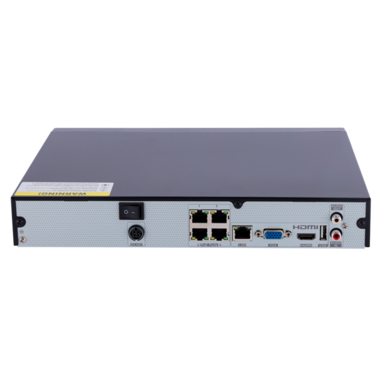Safire Smart IP PoE Camerasysteem 4MP - 4 Donkergrijze Bullet Camera's