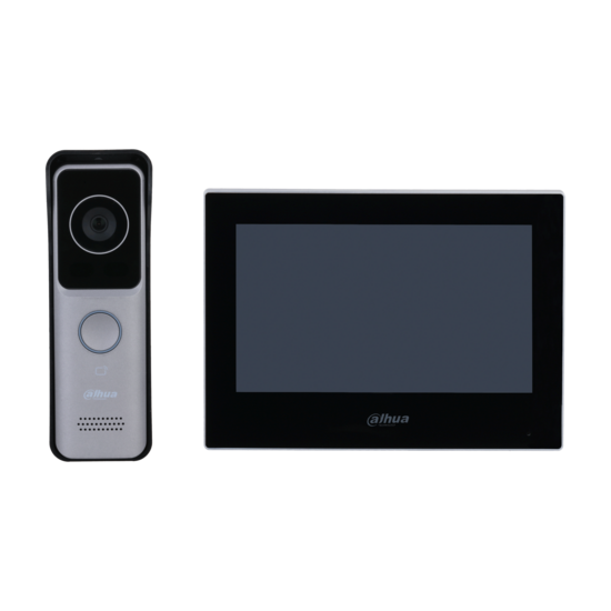 Dahua KTW02 WiFi &amp; PoE Video Intercom Kit met 7 inch Touchscreen Monitor