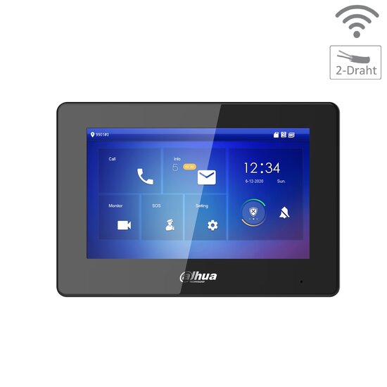 Dahua VTH5422HB-W Monitor - 7 inch Hybrid 2-Draad Wifi voor Binnen