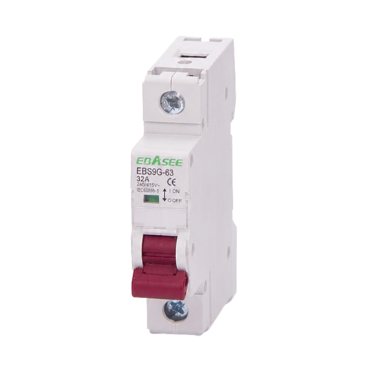 Ebasee Lastscheider 32A 1-polig EBS9G-1P-32A voor DIN-rail montage