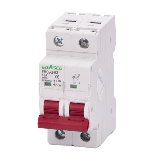 Ebasee Lastscheider EBS9G-2P-16A - 2-polige isolatieschakelaar voor DIN-rail