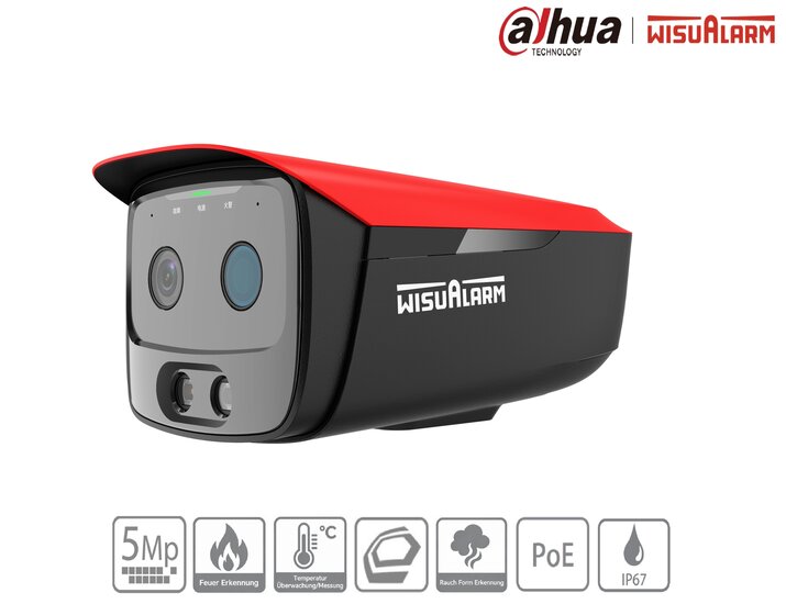Dahua Wisualarm Thermische Bullet HY-FT443MFP-TD7F6 Camera 5MP - Vlamdetectie