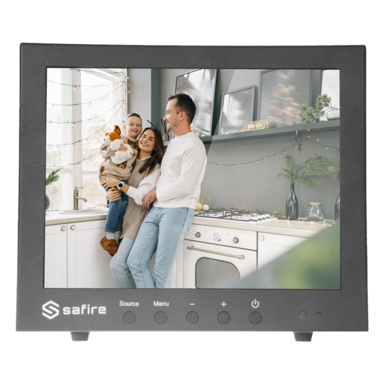 Monitor 10" SAFIRE SF-MNT10BNC-XGA met BNC voor CCTV-bewaking