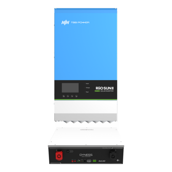 TBB hybride omvormer met accu 5120Wh - 5000W