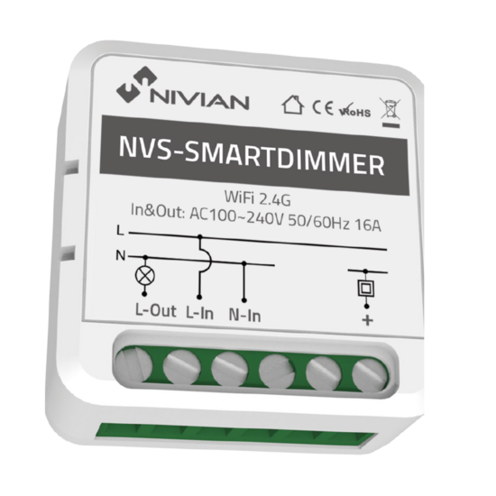 NIVIAN SMART NVS-SMARTDIMMER WiFi 10A Dimbare Verlichtingsmodule
