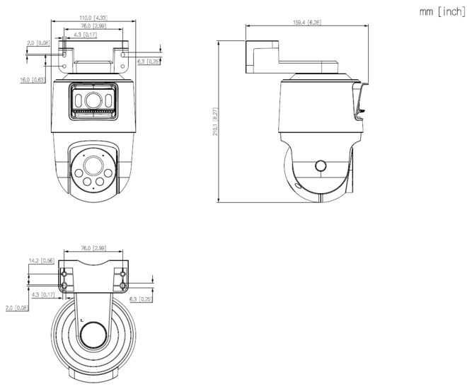 Dahua SDT2A200-2F-NB-A-PV 2+2MP Dual Lens PT IP Camera