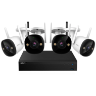 Imou 2MP WiFi camerasysteem 4 IP Camera met nachtzicht, microfoon, 4CH NVR met eigen router.