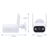Nivian NVS-IPC-02-L Wifi IP Camera Buiten - 2K 3MP Beveiligingscamera met Audio