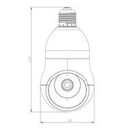 Nivian NVS-IPC-BULB1 E27 Fitting WiFi Camera - 3MP 2K IP-Bewakingscamera