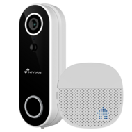 Nivian NVS-IPC-DB1 Wifi Slimme video deurbel met mic, speaker, micro SD slot, app en accu.