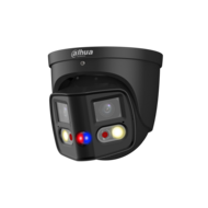 Dahua PoE Camerasysteem 8MP - 4 Zwarte TIOC 180&deg; Dual Lens Camera's met Audio