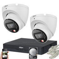 Dahua IP PoE Camerabewaking Set 6MP - Smart Dual Light Nachtzicht voor Buiten