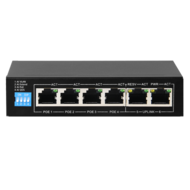 PoE switch 4 poorten en 2 uplink poorten Safire SF-SW0604POE-60