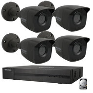 Hikvision Camerabewaking Set met 4 Full HD Coax Bullet Camera's voor Buiten