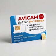 Avicam Pro 10GB simkaart - High-speed data voor 4G back-up routers
