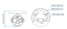 Dahua TPC-DF1241-B2F2-DW-S8 Thermische Eyeball Camera met Branddetectie en IP67
