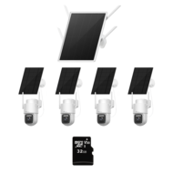 Nivian Beveiligingscamera Set 4G op Zonne-energie met 4 Gemotoriseerde Camera's