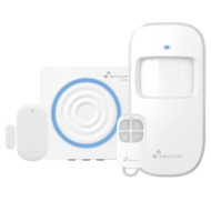 Nivian NVS-ALARM1-W Alarm Kit - Centrale/Sirene + PIR + Magnetisch + Afstandsbediening.