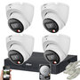 Dahua Camerabewaking Set 6MP - 4 PoE Turret Camera's met Kleurennachtzicht