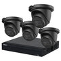 Dahua PoE Beveiligingscamera Set 4MP - Starlight Nachtzicht met 4 Turret Camera's