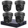 Hikvision Camerabewaking Set 4MP ColorVu - Zwart PoE Systeem