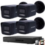 Hikvision Camerabewaking Set 4MP PoE - Zwart met 4 Bullet Camera's